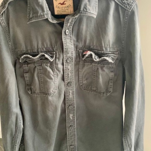 Hollister rugged shirt XL like new distressed look - Picture 3 of 9